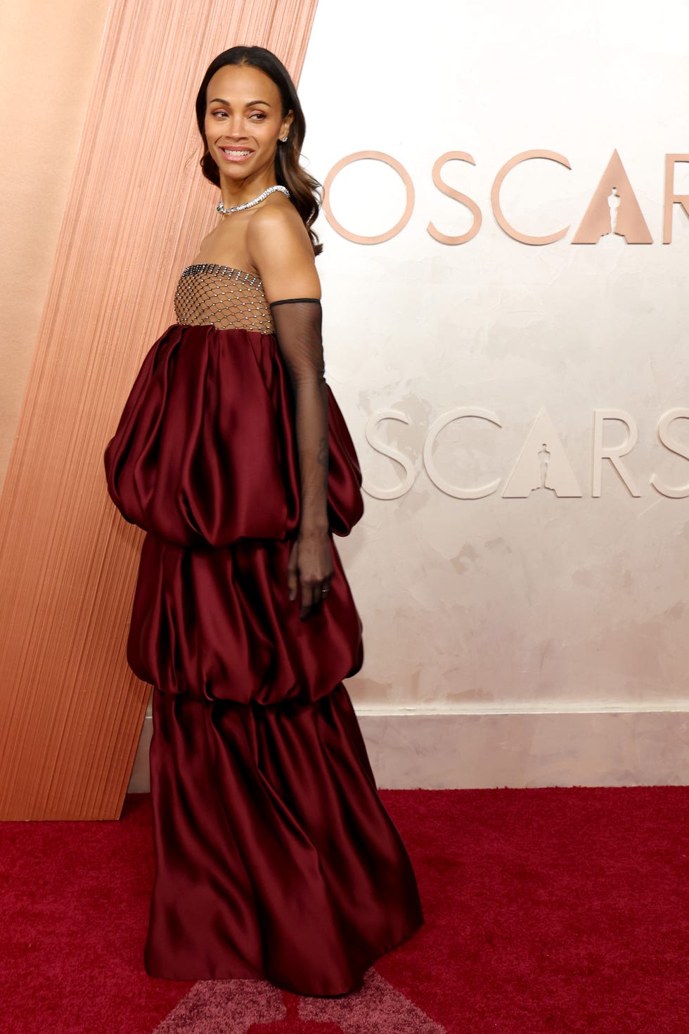 hollywood, california march 02: zoe saldana attends the 97th annual oscars at dolby theatre on march 02, 2025 in hollywood, california. (photo by mike coppola/getty images)