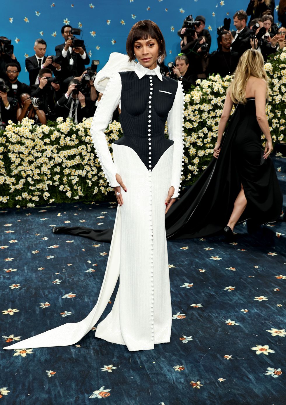 the 2025 met gala celebrating "superfine: tailoring black style" arrivals