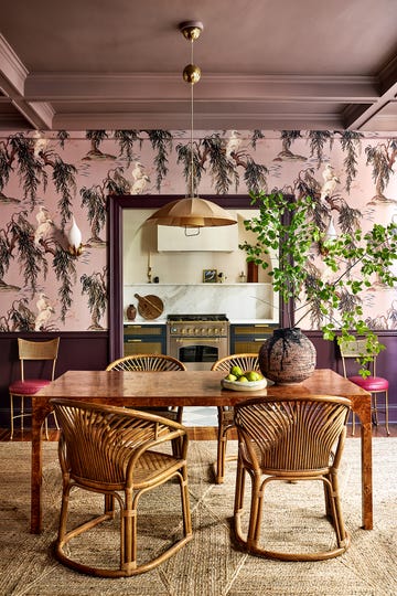 purple color trend, purple dining room