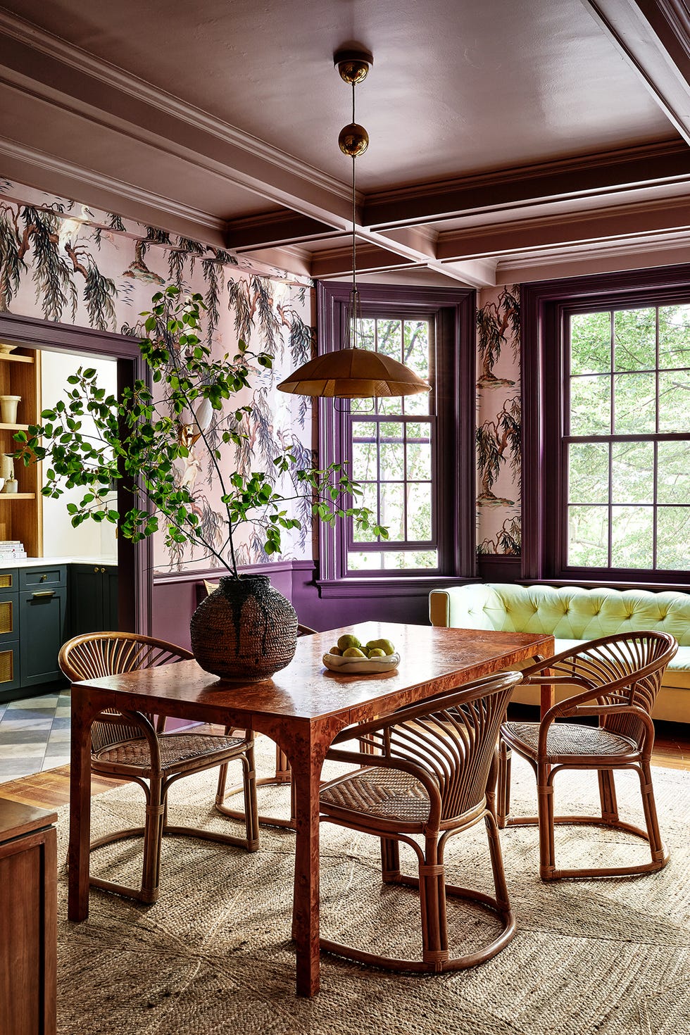 purple dining room