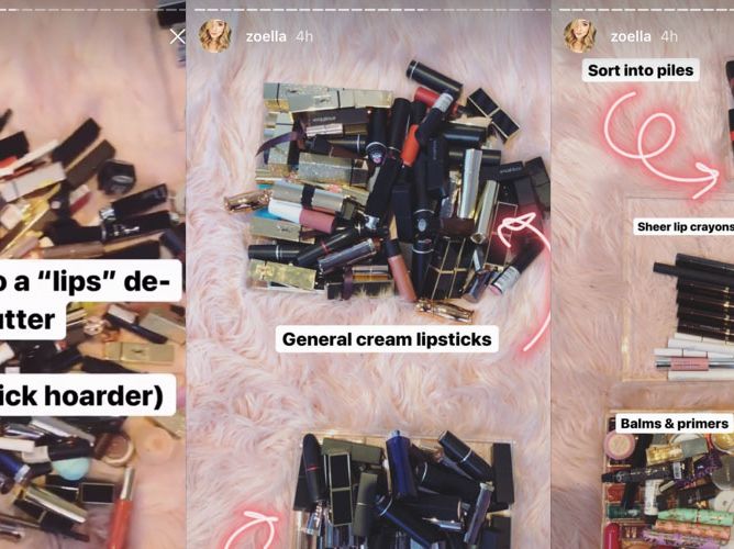 Zoella S Lipstick Declutter Is The Most
