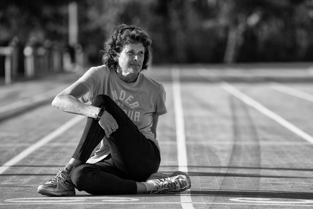 zola budd pieterse at the coastal carolina university track in conway, sc on march 14, 2019