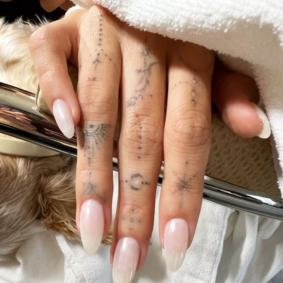 Hailey Bieber Pearl Nails Glazed Donut Patterned Press on Nails Nail Art  Stick on Nails Fake Nails Set of 10 Hand Painted 