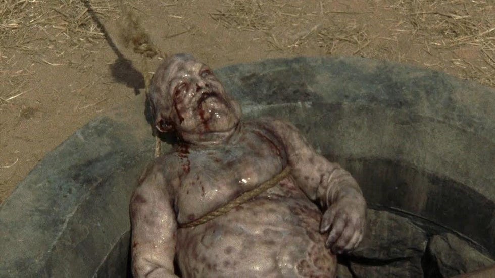 zombie pozo agua the walking dead