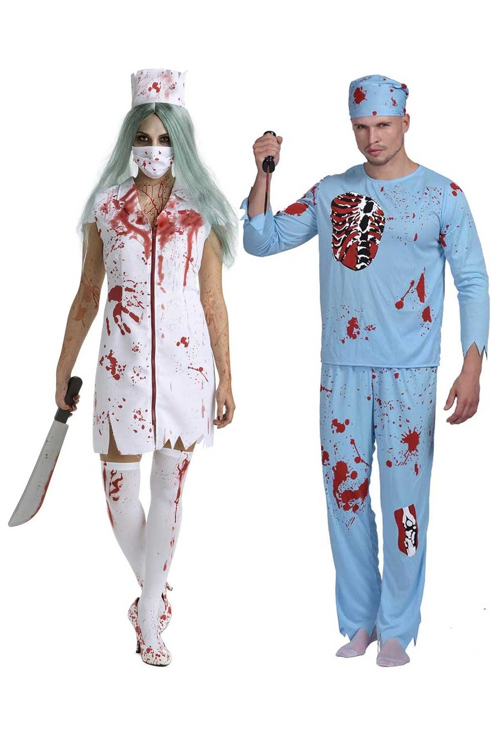 Zombie Surgeon Lady Dress & Mask Adult Costume Female Zombie Surgeon Lady Dress & Mask Adult Costume Female
