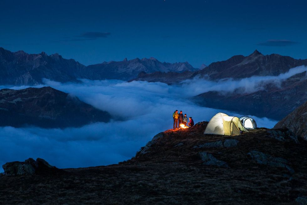 Kamperen in de Alpen van Montefon Foto Daniel Zangerl Silvretta Montafon