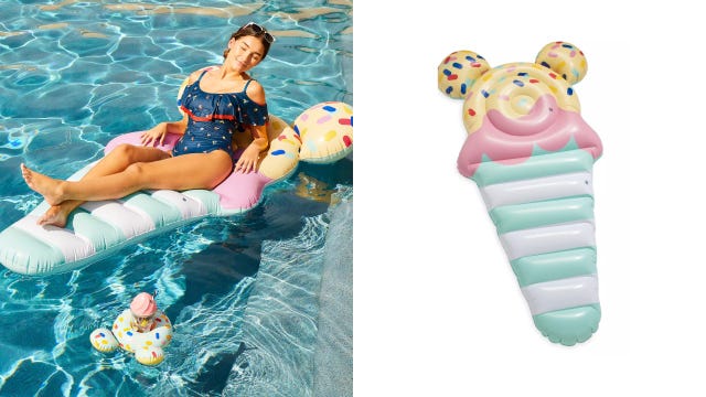 Inflatable Drink Floats Inflatable Cup Holders Ice-Cream-Shape