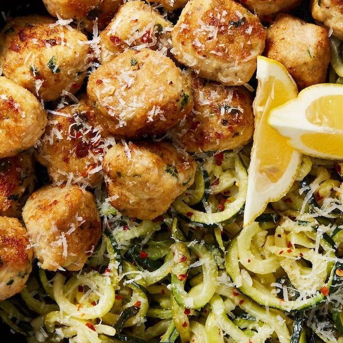 zucchini noodle recipes garlic butter meatballs