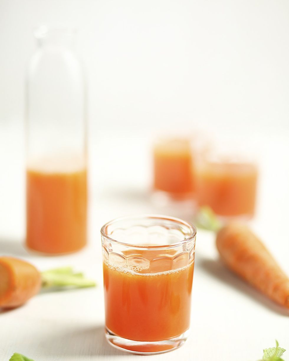 zumo de naranja y zanahoria