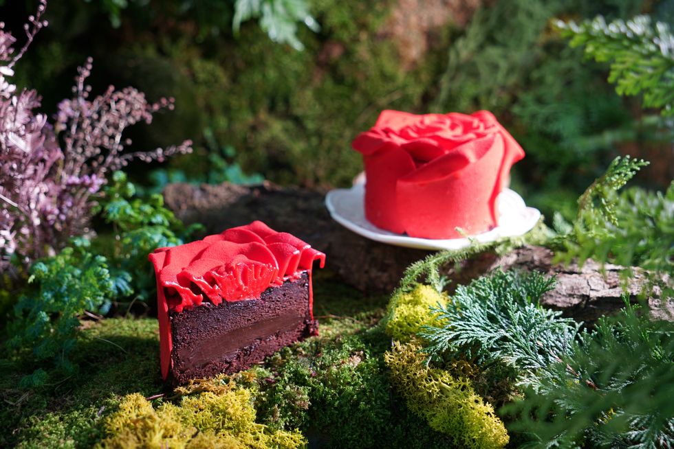 情人節甜點特輯、bac情人節蛋糕、巧克力玫瑰花蛋糕