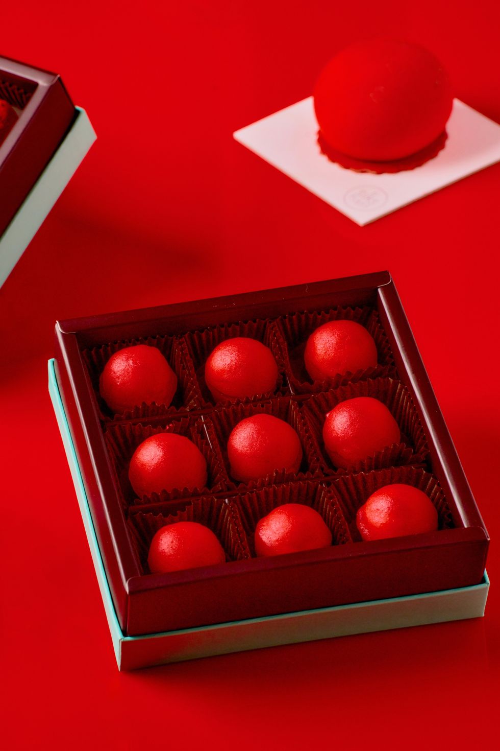 a box of red eggs