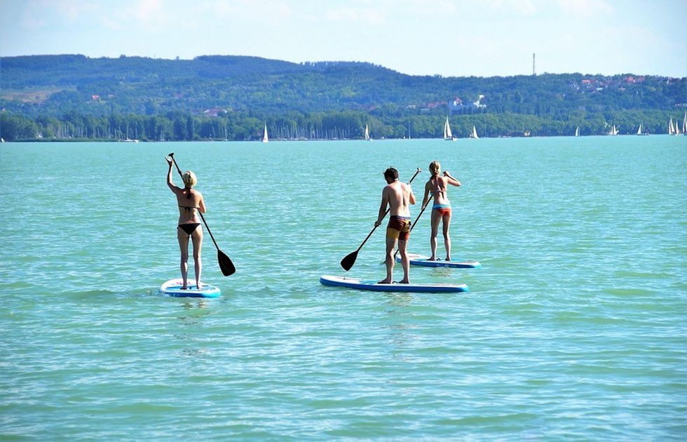 Stand up paddle surfing, Surface water sports, Paddle, Recreation, Fun, Surfing Equipment, Summer, Water sport, Vacation, Sports, 