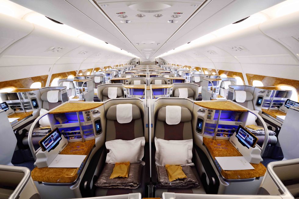Airplane, Aircraft, Business jet, Aerospace engineering, Airline, Vehicle, Room, Air travel, Aircraft cabin, Airliner, 