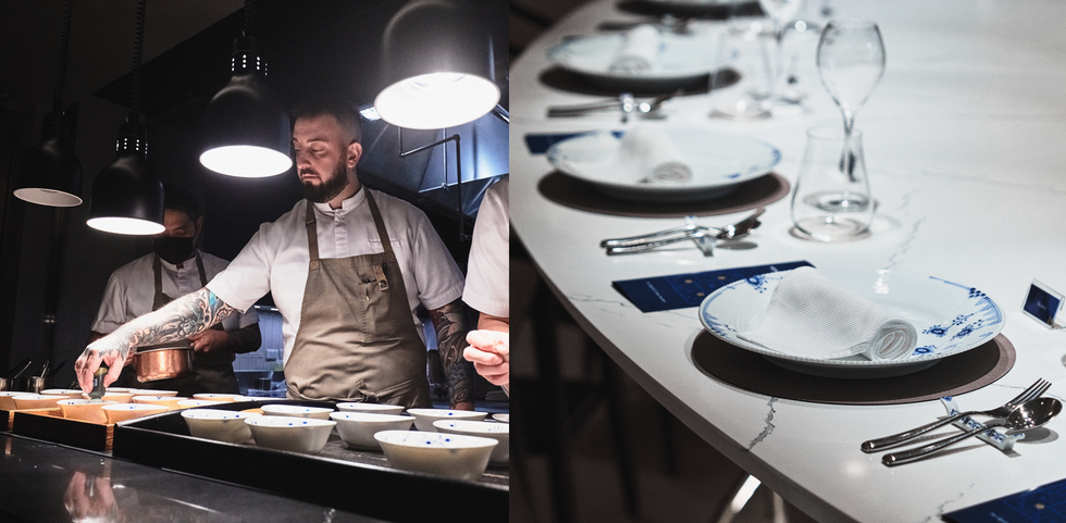與米其林餐桌藝術有約！百年手繪名瓷丹麥「皇家哥本哈根」攜手鬼才主廚iacopo frassi，以職人之姿展演料理和手繪餐瓷工藝，打造餐桌上最奢華的藝術show！