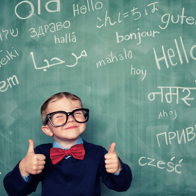a young language master boy knows how to say hello in many different languages all languages and cultures are beautiful