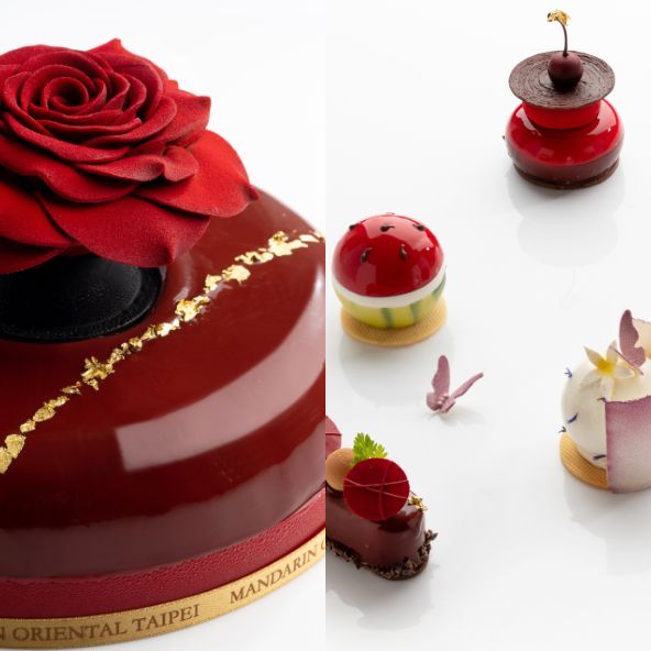 文華東方新任甜點主廚打造「紅玫瑰巧克力蛋糕」等藝術品級甜點