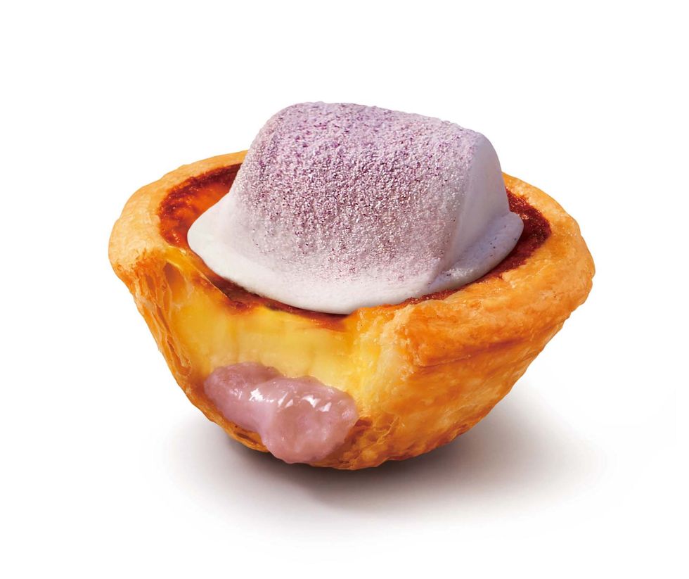 肯德基推出芋頭風味新品！夢幻系甜點「芋見雲朵蛋撻」、「雙色轉轉qq球」療癒登場