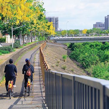 旱溪自行車道有良好的指引規劃，民眾騎乘更便利。
