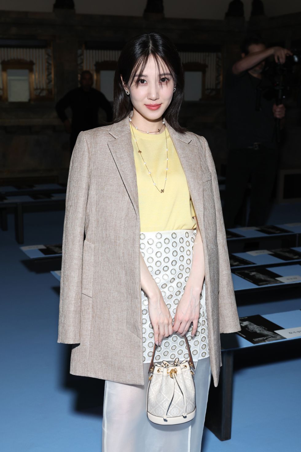new york, new york february 13 eun bin park attends the tory burch fallwinter 2023 new york fashion week show on february 13, 2023 in new york city photo by cindy ordgetty images for tory burch