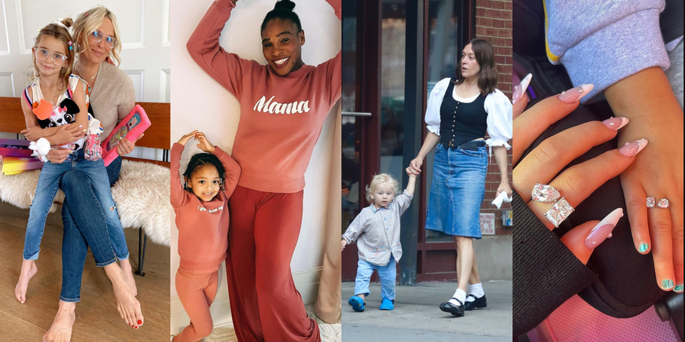 celebrity mother children matching outfits
