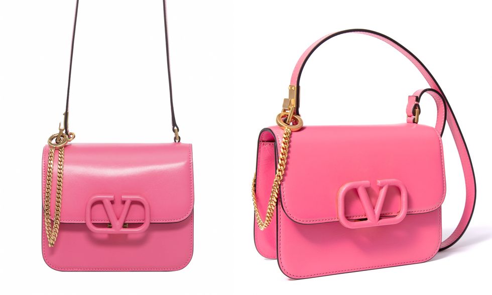 Jessica 同款 Valentino Garavani VSLING 粉紅色包包 