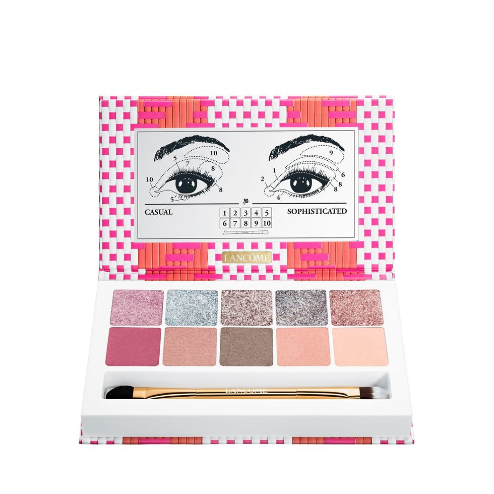 Eye shadow, Pink, Eye, Eyebrow, Organ, Eyelash, Cosmetics, Paper product, 