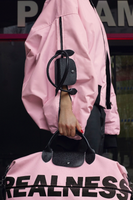 Pink, Outerwear, Jacket, Costume, Bag, 