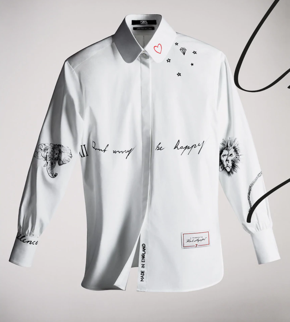 卡爾團隊與名人們聯名設計卡爾拉婓格（ Karl Lagerfeld）生前最愛的襯衫