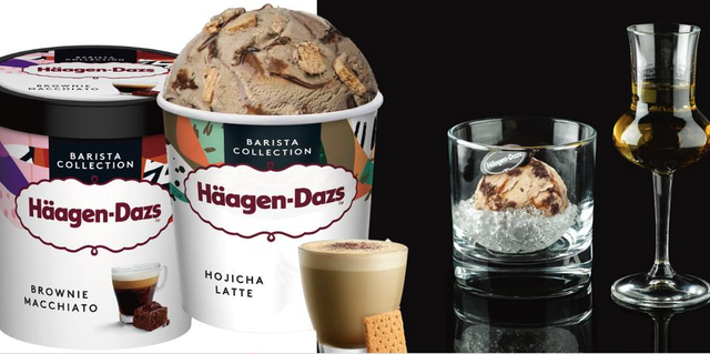 哈根達斯推出大人系「黑領結」冰淇淋調酒！首度推出職人嚴選系列「義式布朗尼瑪奇朵」、「日式焙茶拿鐵」同步上市