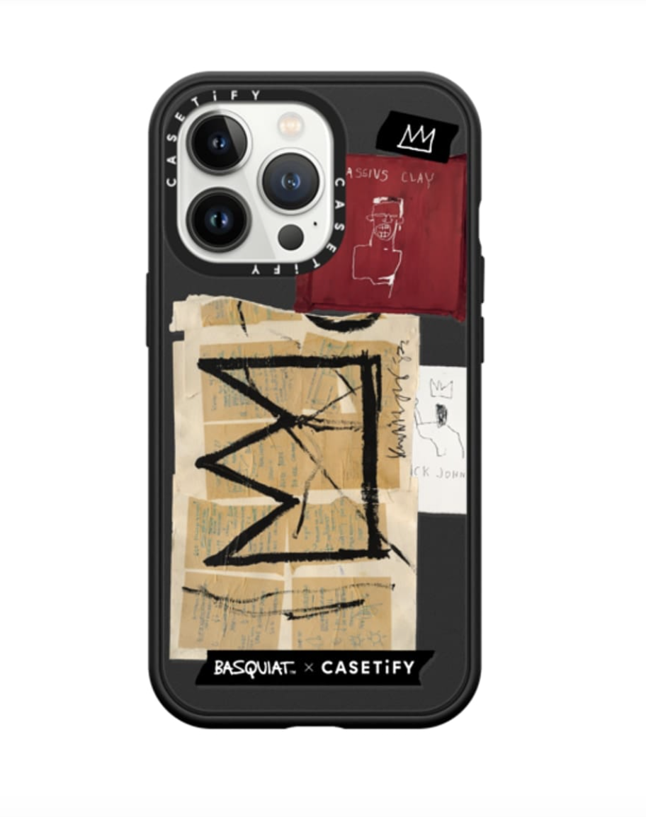 basquiat x casetify聯名系列《crown sticker》強悍防摔iphone 13 pro手機殼