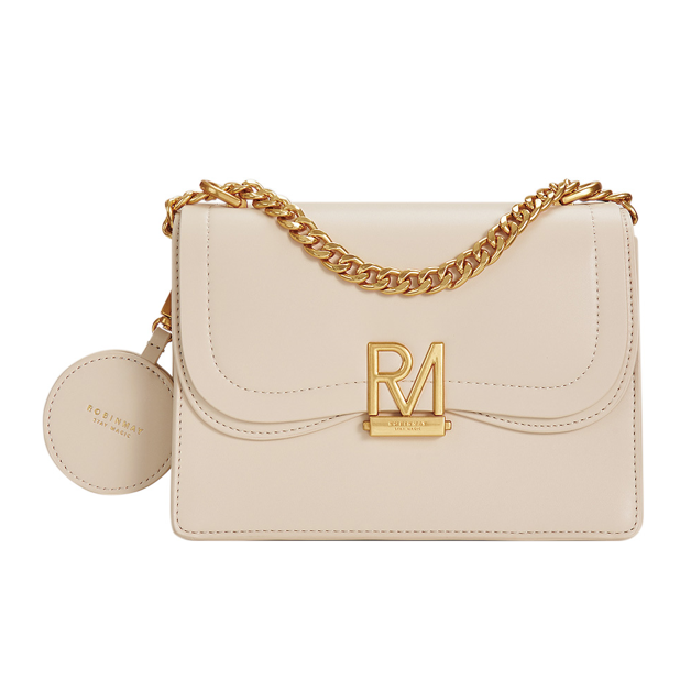 a purse with a gold strap