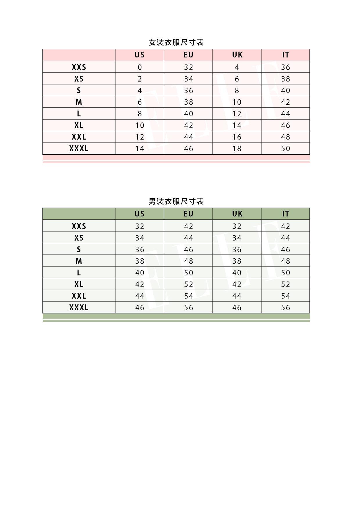 Kids us clearance size chart