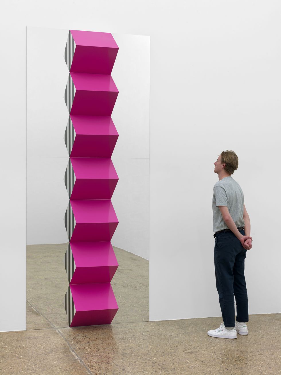 Shelf, Pink, Magenta, Furniture, Shelving, Material property, Architecture, Stairs, Shoe, 