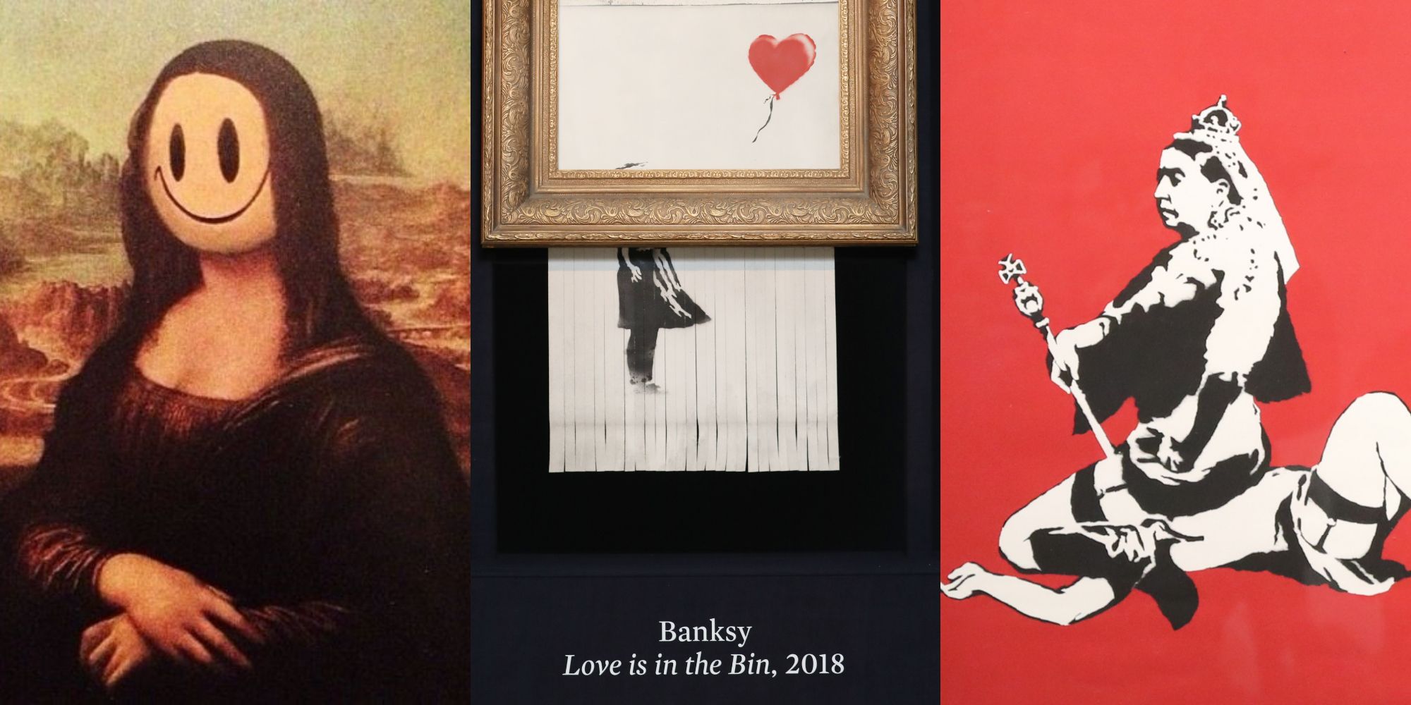 不只自毀作品還對羅浮宮、大英博物館惡作劇！英國塗鴉藝術家Banksy「班克斯：叛逆有理」特展快閃台北