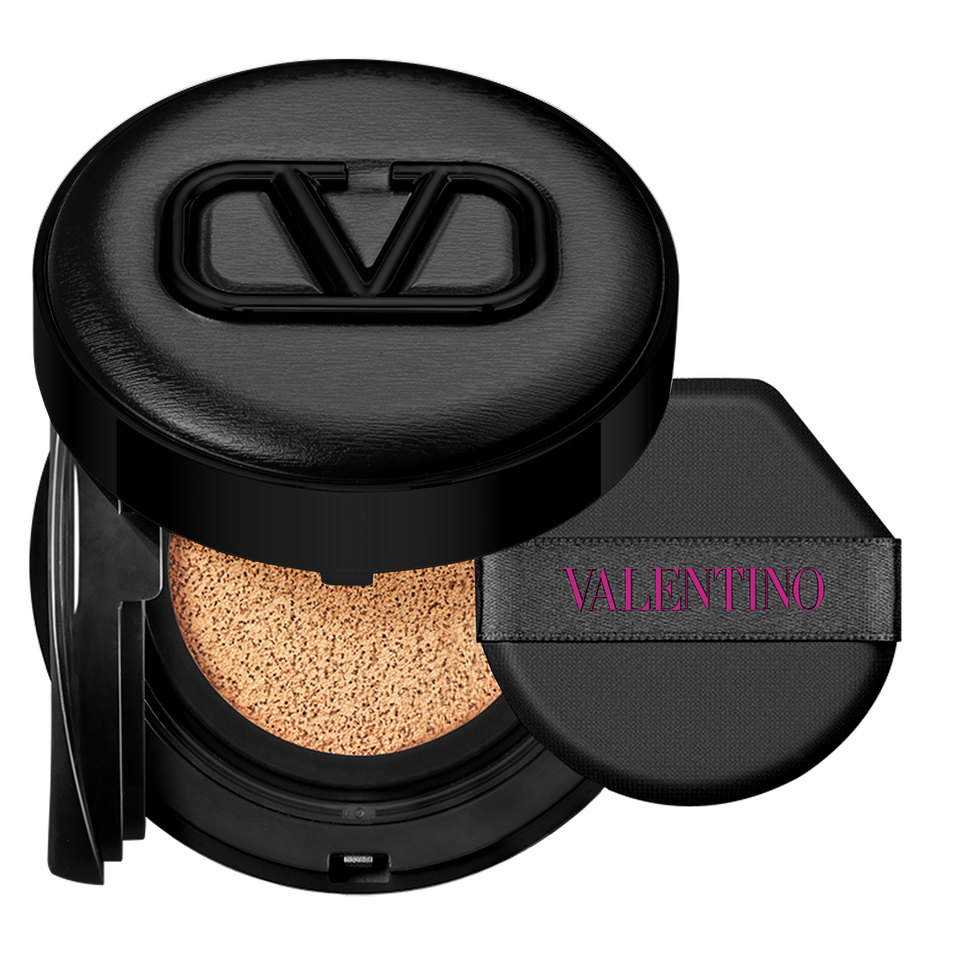 推薦產品：valentino beauty高訂輕透氣墊粉餅noir龐克黑