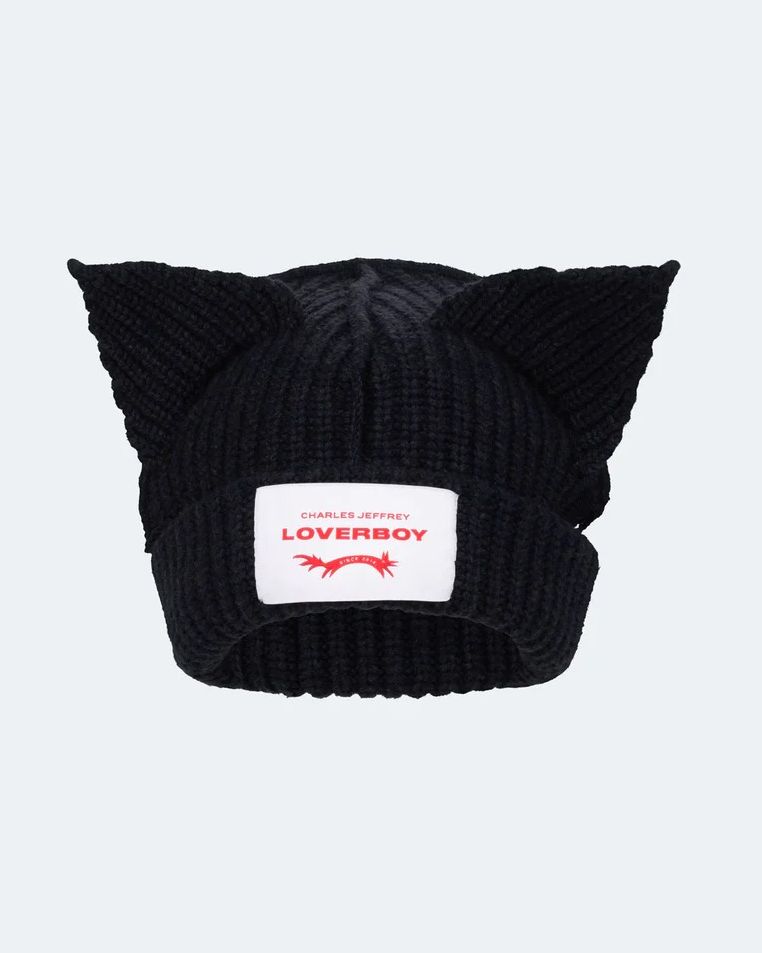 ﻿blackpink jennie同款黑色貓咪耳朵毛帽