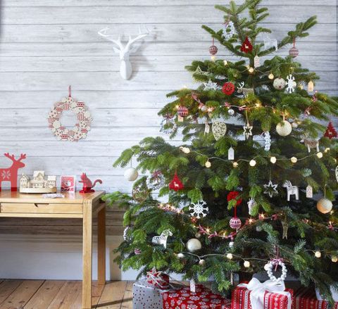 Event, Christmas decoration, Christmas tree, Red, Room, Interior design, Christmas ornament, Interior design, Holiday, Holiday ornament, 