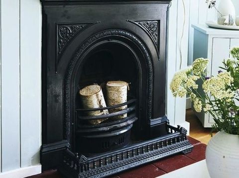 restoring a cast-iron fireplace