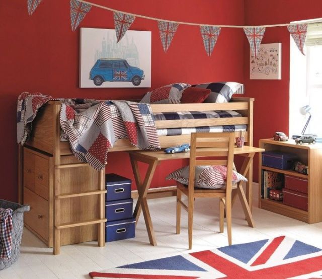 boys red bedroom