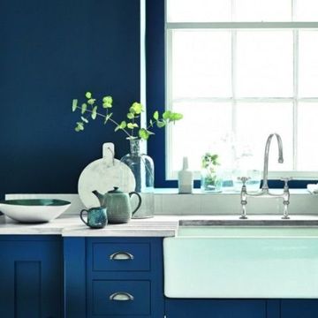 Blue, Green, Room, Window, Plumbing fixture, Interior design, White, Tap, Glass, Drawer, 