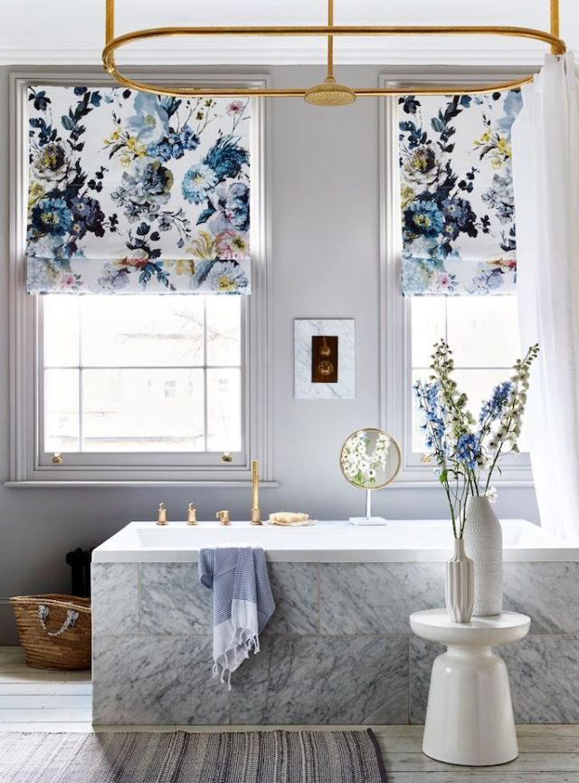 Floral bathroom window inspiration for the summer