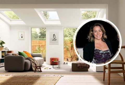 Sarah Beeny inset, living room