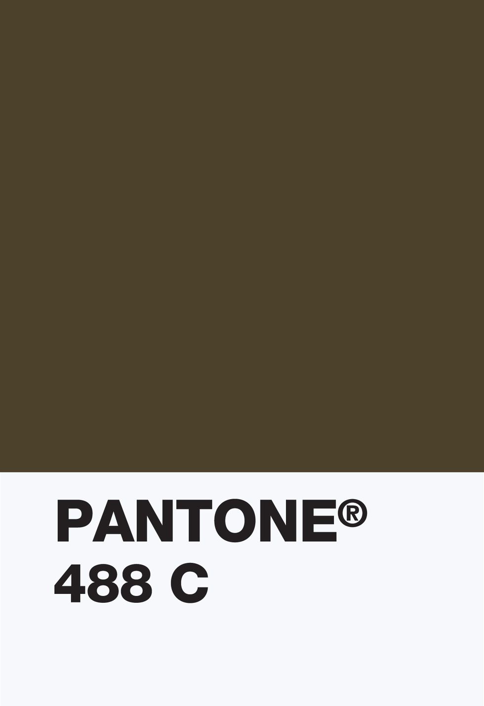 Pantone Colour Institue - 448c colour swatch - opaque couché