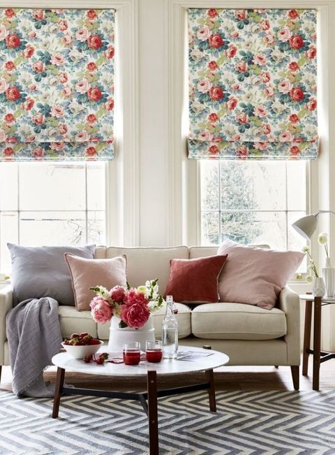 Floral living room summer decoration scheme, House Beautiful