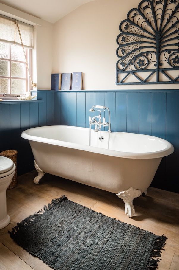 Bathroom at Siren cottage in Cornwall