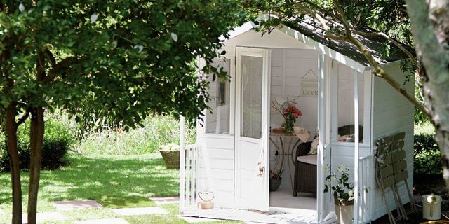 White garden shed