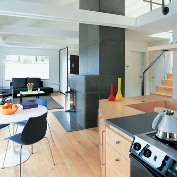 Kitchen and Living/Dining Area of Modern Loft