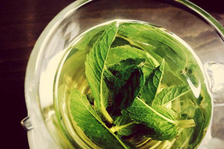 Glass of mint tea - herbal tea