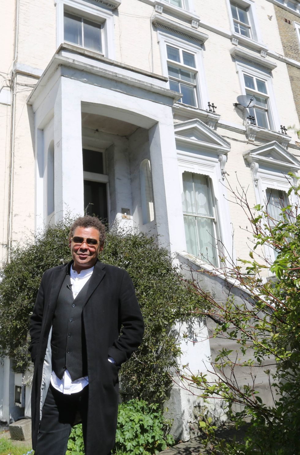 Craig Charles - Celebrity Home Secrets. Craig outside the first flat he bought in Camden.
