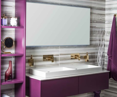 Bango Design Mezzanine Aubergine bathroom furniture unit